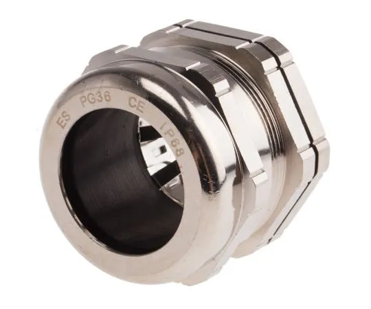 63-8036-78　RS PG36 Cable Gland With Locknut, Brass, IP68　835-4100