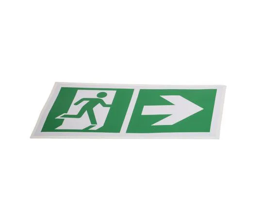 63-8018-61　Vinyl Emergency Exit Right,  With Pictogram Only, Non-Illuminated Emergency Exit Sign　813-4520