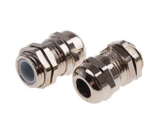 63-8035-57　RS Pro PG9 Cable Gland With Locknut, Nickel Plated Brass, IP68　831-9040
