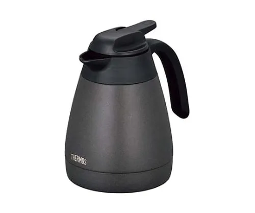 61-6713-28　［Discontinued］Thermos Tabletop Pot THQ-1001 (KOKU) Black Ceramic 1.0 L　8773420