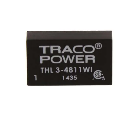 63-7773-09　TRACOPOWER THL 3WI 3W Isolated DC-DC Converter Through Hole, Voltage in 18 → 75 V dc, Voltage out 5V dc　THL 3-4811WI