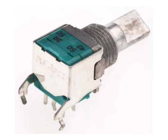 63-7768-12　Alps Electric 2 Gang Rotary Potentiometer with a 6 mm Dia. Shaft, 50kΩ, ±20%, 0.05W, Logarithmic RK09L12B0A31　RK09L12B0A31