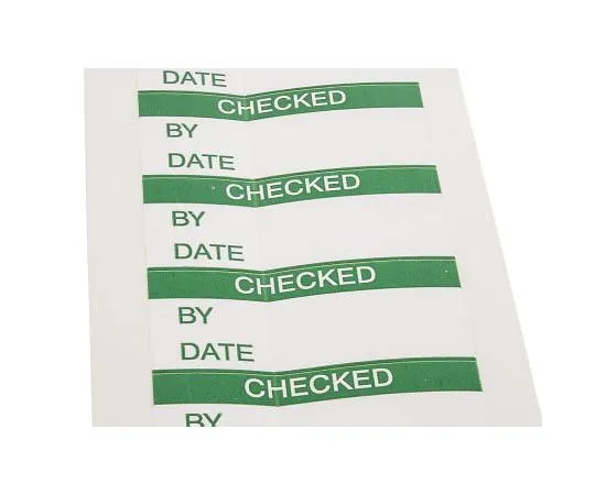63-7809-24　RS PRO Adhesive Pre-Printed Adhesive Label-Checked-. Quantity: 140　758-7970