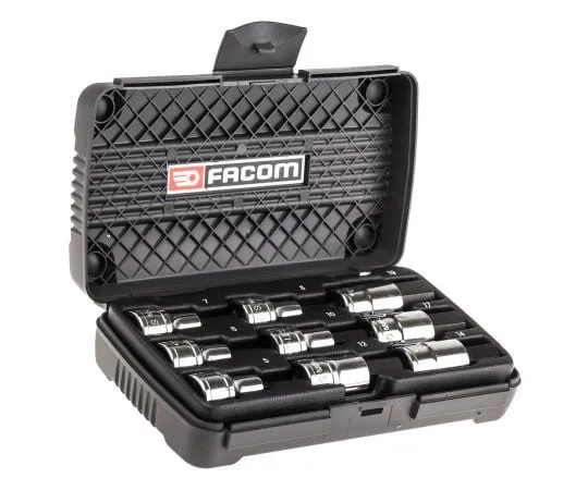 63-7955-15　Facom STM.J9APB, 9 Piece Socket & Bit Set 1/2 in Square Drive　STM.J9APB