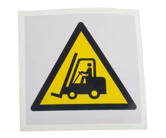 63-8018-37　RS PRO 1 x Danger Fork Lift Trucks Label, Black/Yellow/White Self-Adhesive Vinyl　813-4441
