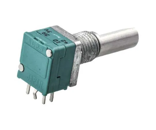 63-7768-27　Alps Electric Rotary Potentiometer with a 6 mm Dia. Shaft, 10kΩ, ±20%, 0.05W, Logarithmic RK09712200HA　RK09712200HA