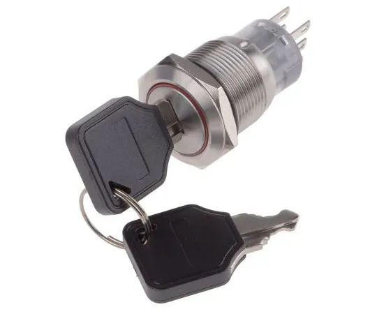 63-8053-89　IP40 Key Switch, Single Pole Double Throw (SPDT), 5 A 2-Way, -20 → +55°C　877-1993