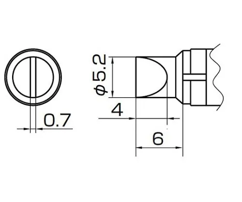 61-4928-17　［Discontinued］5.2D Type TrowelTip 938　T10-D52