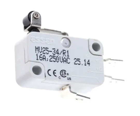 63-8003-92　SPDT Short Roller Lever Microswitch, 16 A @ 250 V ac　804-6228