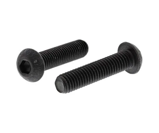 63-8028-11　RS Pro M8 x 35mm Hex Socket Button Screw Black, Self-Colour Steel　822-9133