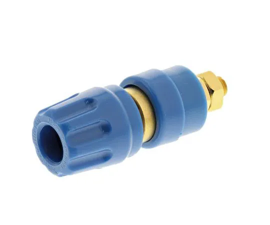 63-7979-56　Hirschmann Test & Measurement 35A, Blue Binding Post With Brass Contacts and Gold Plated - 8mm Hole Diameter　930103702