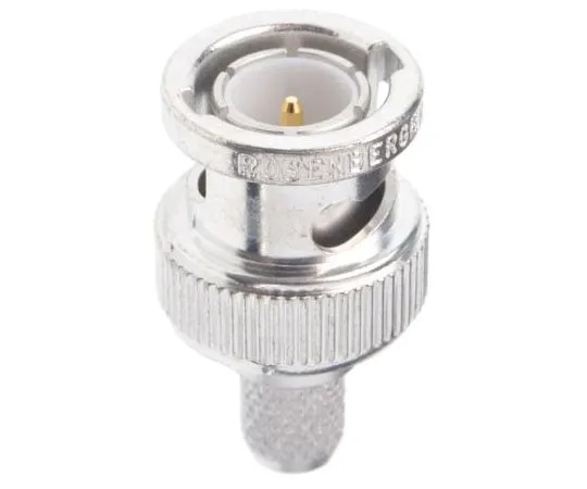 63-8025-13　Rosenberger BNC Series Straight 75Ω Cable Mount BNC Connector, Plug, Flash White Bronze, Crimp Termination, G 04233-2,　71S102-109N5