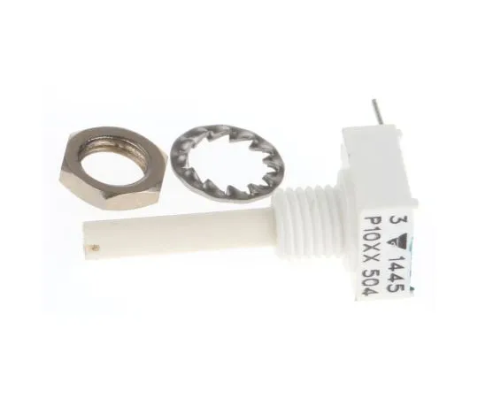 63-7986-47　Vishay 1 Gang Rotary Cermet Potentiometer with a 3 mm Dia. Shaft, 500kΩ, ±10%, 0.13W, Linear P10XXAI504KB30　P10XXAI504KB30