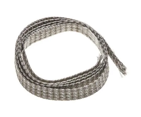 63-7807-82　Wurth Elektronik Expandable Fibreglass, Nickel Plated Copper Grey Cable Sleeve, 8mm Diameter, 1m Length　30508