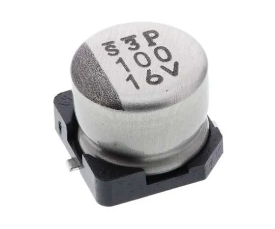 63-7781-74　Nichicon 100μF 16V dc Aluminium Electrolytic Capacitor, Surface Mount 6.3 (Dia.) x 5.4mm +105°C 6.3mm 2.2mm　UWT1C101MCL1GB