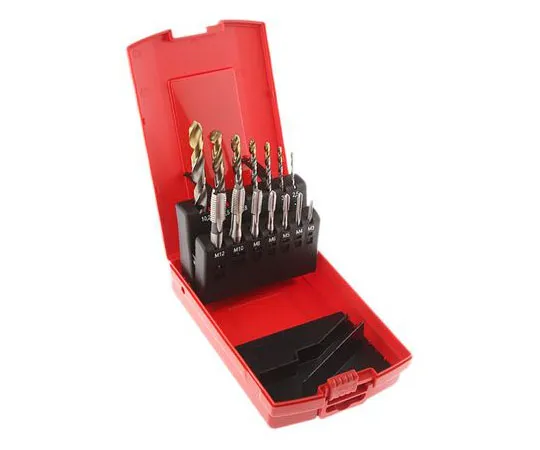 63-7981-64　Dormer 14 Piece HSS, HSS-TiN Tap & Drill Set　L115101