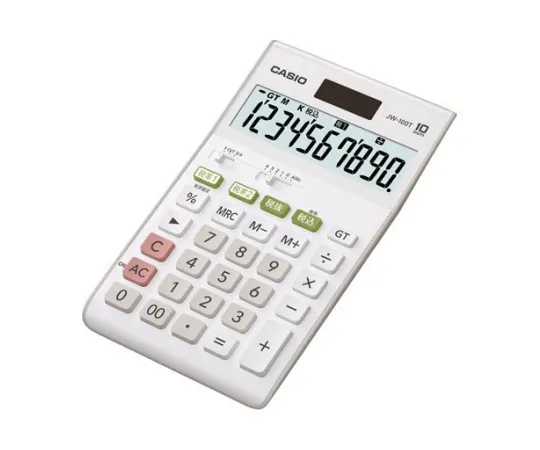 62-1061-76　［Discontinued］CASIO Double Tax Rate Calculator Just Type 10 Digits　JW-100T-N