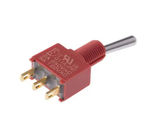 63-7775-61　RS PRO Single Pole Double Throw (SPDT) Toggle Switch, Latching, IP67, PCB　734-6968
