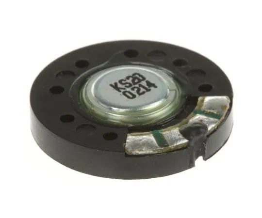 63-7959-16　Kingstate 8Ω 0.08W Miniature Speaker 19.9mm Dia. 19.9 x 4mm (LxWxD)　KDSG20008