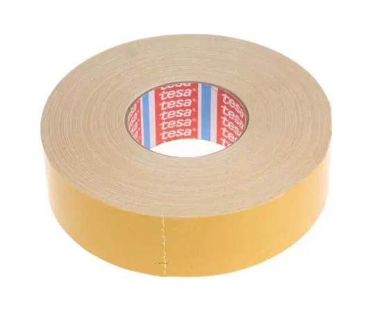 63-7817-72　Tesa 4964 White Double Sided Cloth Tape, 50mm x 50m, 0.39mm Thick　4964 50mx50mm