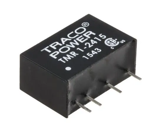 63-7970-34　TRACOPOWER TMR 1 1W Isolated DC-DC Converter Through Hole, Voltage in 18 → 36 V dc, Voltage out 24V dc　TMR 1-2415