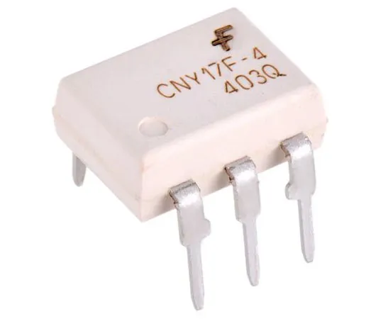 63-8009-53　ON Semiconductor, CNY17F4M DC Input Phototransistor Output Optocoupler, Through Hole, 6-Pin MDIP　CNY17F4M