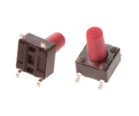 63-7820-07　Red Stem Tactile Switch, Single Pole Single Throw (SPST) 50 mA @ 12 V dc 9.5mm　DTSM65RV