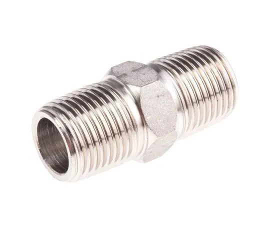 63-8031-57　RS PRO Stainless Steel Hexagon Straight Nipple Joint 1/2in R(T) Male x 1/2in R(T) Male 1.89in　826-7052