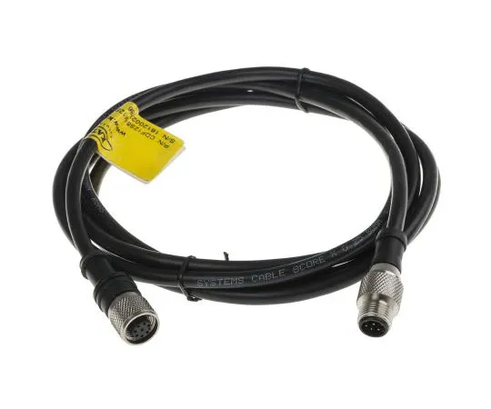 63-8053-39　RS PRO Straight M12 to Straight M12 Cable assembly, 8 Core 2m Cable　877-1191