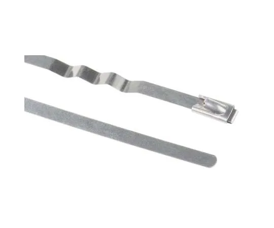 63-7790-52　RS PRO Metallic 316 Stainless Steel Zig Zag Cable Tie, 150mm x 4.6 mm　743-6330