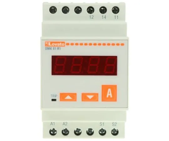 63-7998-82　Lovato LED Digital Ammeter 4-Digits AC ±0.5 % -20°C to +60°C,　DMK81R1