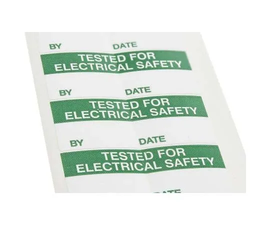 63-7809-29　RS PRO Adhesive Pre-Printed Adhesive Label-Tested For Electrical Safety-. Quantity: 140　758-7989