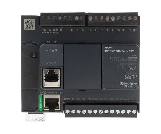 63-8008-13　Schneider Electric Modicon M221 PLC CPU Mini USB Interface, 10000 Steps Program Capacity　TM221CE24R