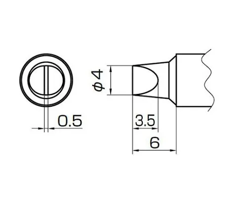 61-4928-74　［Discontinued］4D Type TrowelTip 957　T14-D4