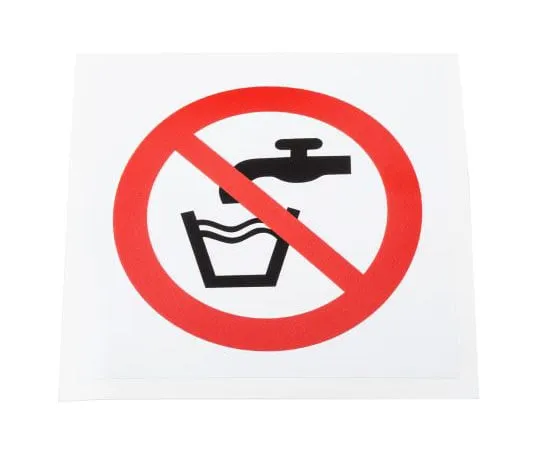 63-8042-98　Vinyl Not Drinking Water Prohibition Label, None, None　857-8637