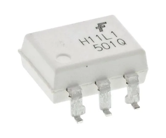 63-8009-82　ON Semiconductor, H11L1SR2M DC Input Logic Gate Output Optocoupler, Surface Mount, 6-Pin MDIP　H11L1SR2M