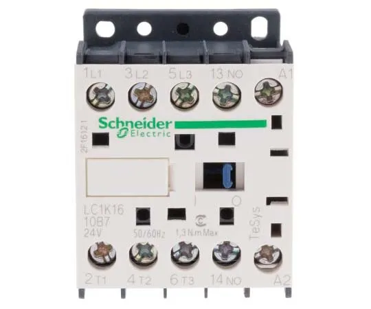 63-7792-19　Schneider Electric 3 Pole Contactor, 16 A, 24 V ac Coil, TeSys K, 3NO　LC1K1610B7