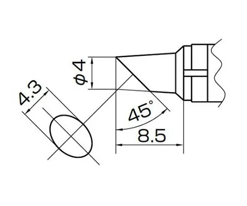 61-4928-01　［Discontinued］4BC Type TrowelTip 938　T10-BC4