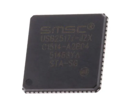 63-7961-23　Microchip, USB Controller, USB 2.0 7-Port at 480Mbps, 3.3 V, 64-Pin QFN　USB2517I-JZX