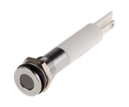 63-8040-66　RS PRO White Indicator, 220 V ac, 8mm Mounting Hole Size, Solder Lug Termination, IP67　846-2914