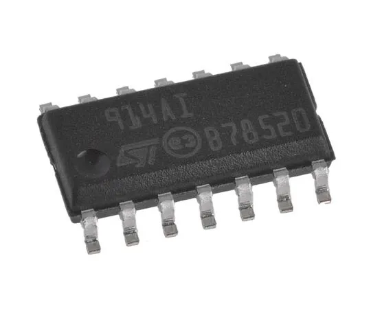 63-8012-88　TS914AID STMicroelectronics, Low Power, Op Amp, RRIO, 800kHz, 2.7 → 16 V, 14-Pin SOIC　TS914AID