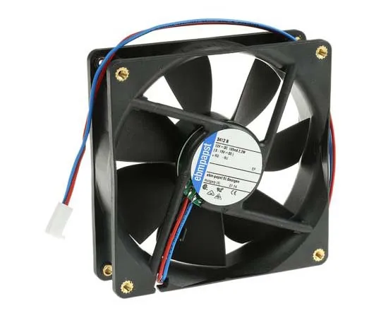 63-7793-01　ebm-papst 3400N Series Axial Fan, 92 x 92 x 25mm, 84m³/h, 2.2W, 12 V dc　3412N-RS0