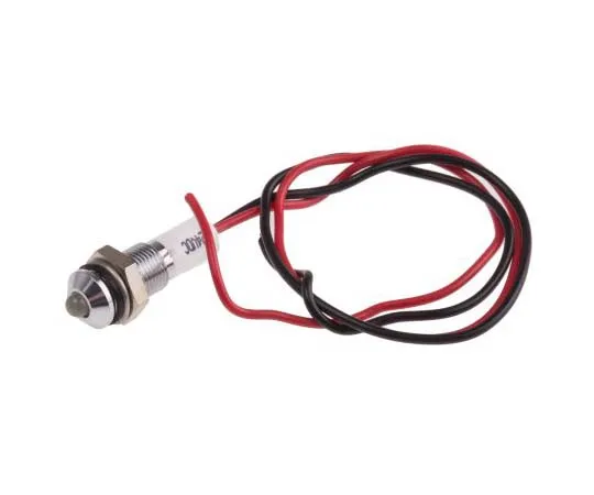 63-7760-63　RS PRO White Indicator, 24 V dc, 6mm Mounting Hole Size, Lead Wires Termination, IP67　722-7817
