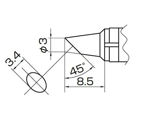 61-4928-04　［Discontinued］3BC Type face only for Trowel Tip 938　T10-BCF3