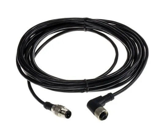 63-8053-08　RS PRO Right Angle M12 to Straight M12 Cable assembly, 4 Core 5m Cable　877-1084