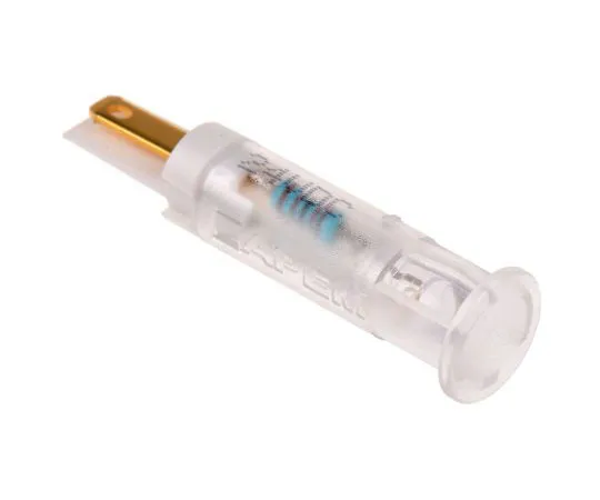 63-7977-65　Apem White Indicator, Faston, Solder Lug Termination, 24 V dc, 8mm Mounting Hole Size　QS81XXW24
