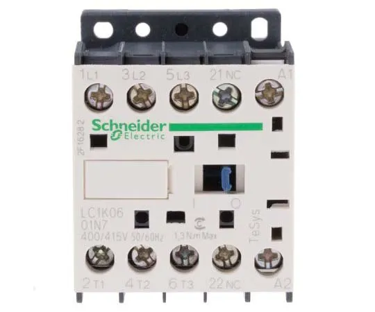 63-7792-04　Schneider Electric 3 Pole Contactor, 6 A, 400 V ac Coil, TeSys K, 3NO　LC1K0601N7