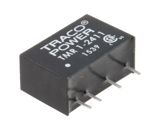 63-7970-33　TRACOPOWER TMR 1 1W Isolated DC-DC Converter Through Hole, Voltage in 18 → 36 V dc, Voltage out 5V dc　TMR 1-2411