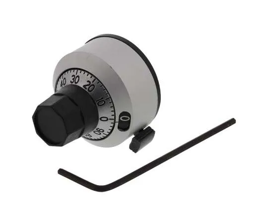 63-7778-22　Bourns Potentiometer Knob, Dial Type, 22.2mm Knob Diameter, Chrome, 6mm Shaft　H-22-6M