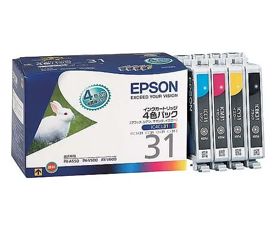 61-0511-55　［Discontinued］Epson Genuine Ink Cartridge Color (4 Colors Pack)　IC4CL31